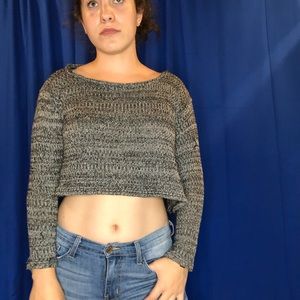 Millau Cropped Grey Sweater